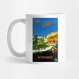 Vintage Travel Poster France Normandie Mug